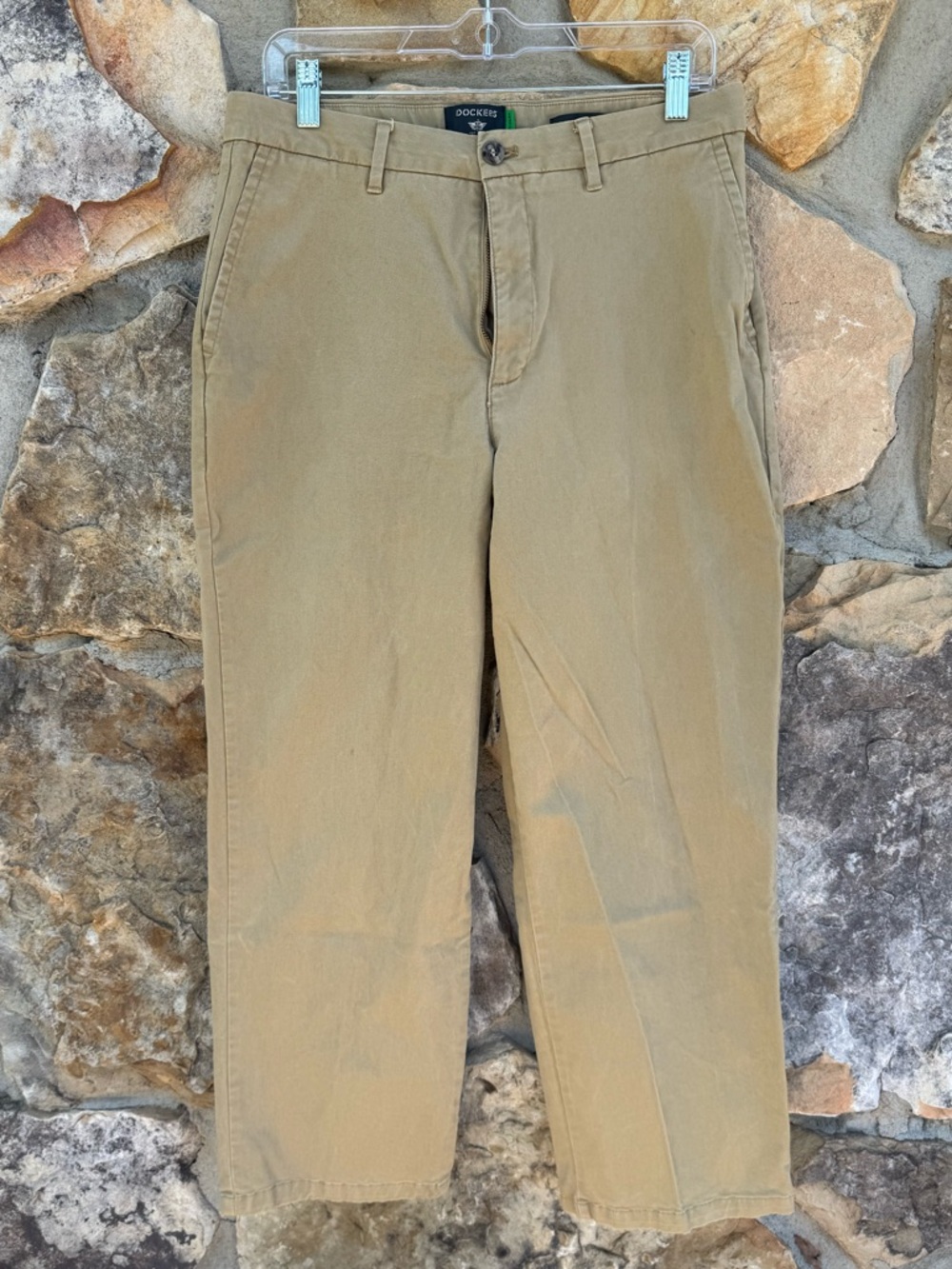 Dockers Women’s Weekend High Waist 32 Ankle Khaki Chinos Cotton Relaxed